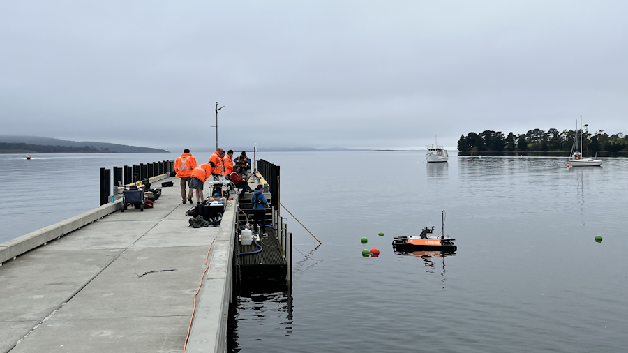 CSIRO researchers conducting an ocean alkalinity enhancement field test
