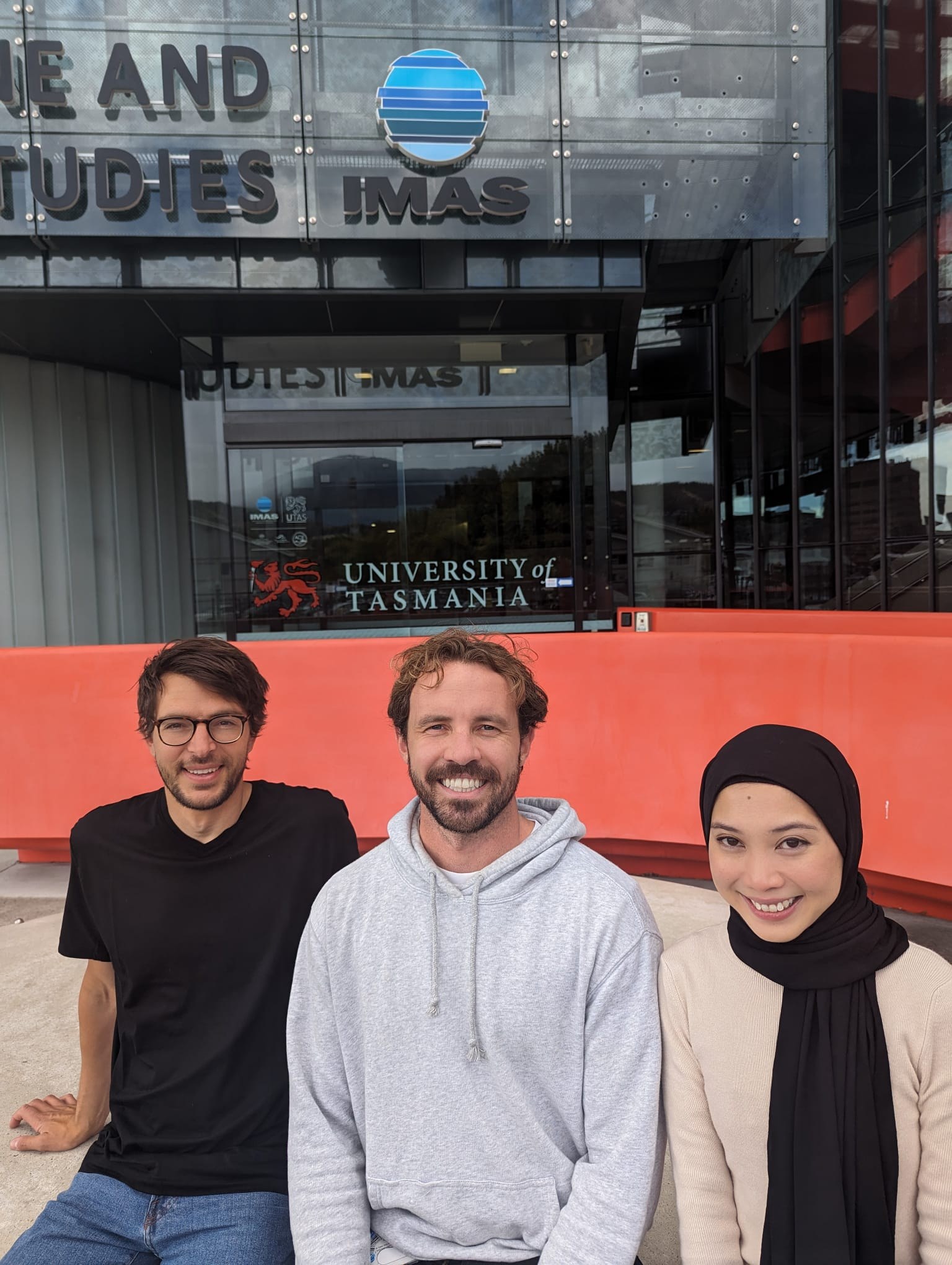 The OAEPIIP team in Tasmania you will be communicating with // Lennart Bach, Aaron Ferderer & Norfaizny Hasweera